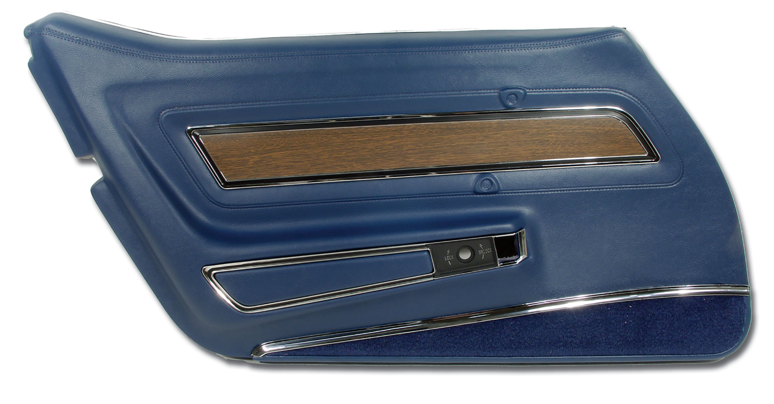 1971-1972 Corvette C3 Door Panel- Royal Blue Deluxe LH CA-442547 