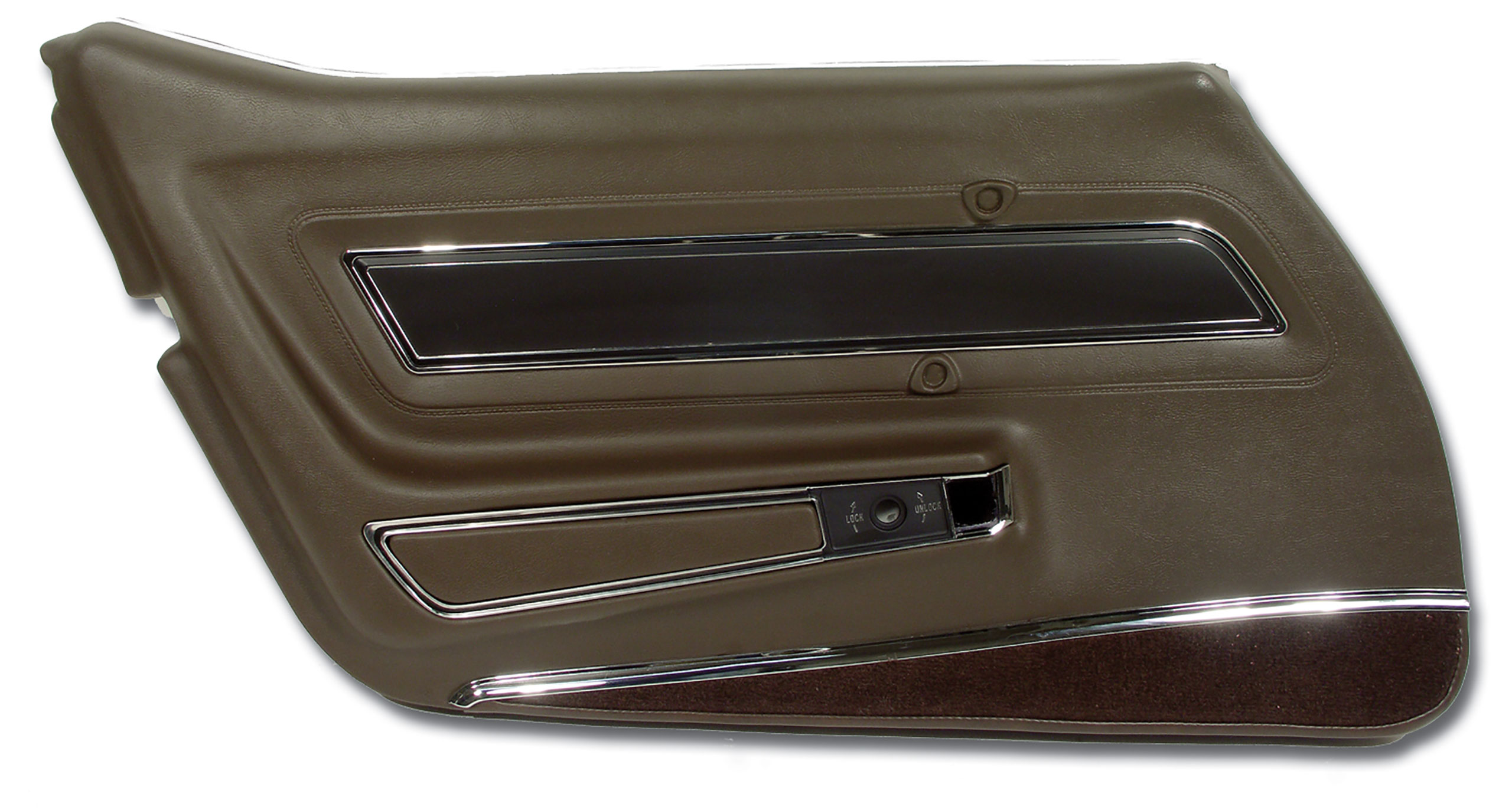 1977 Corvette C3 Door Panel- Dark Brown Deluxe LH CA-443155 