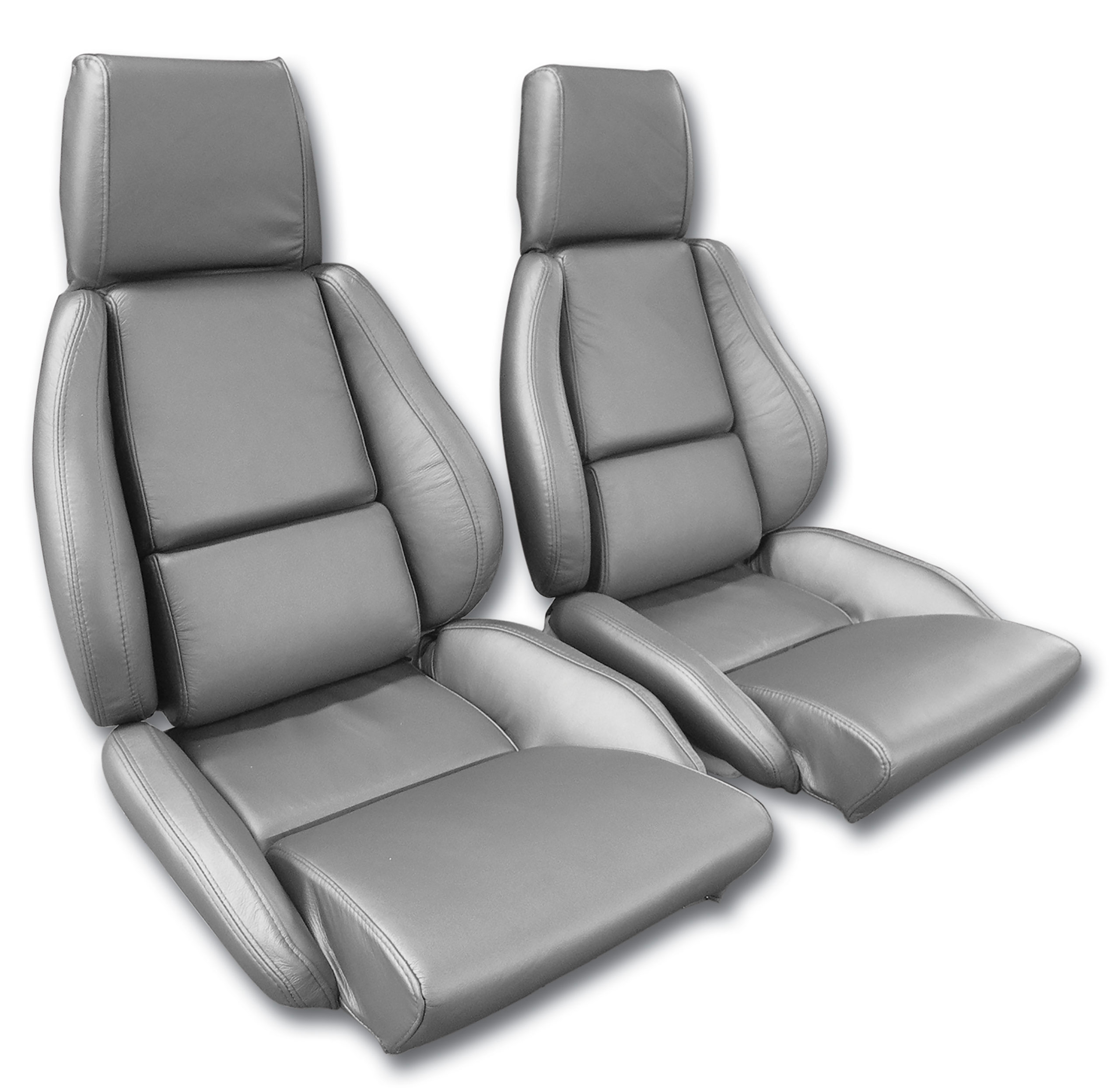 84-87 Corvette C4 468972 OE Style Leather-Like Sport Seat Covers W/O Perforated Inserts Saddle CA-468469 