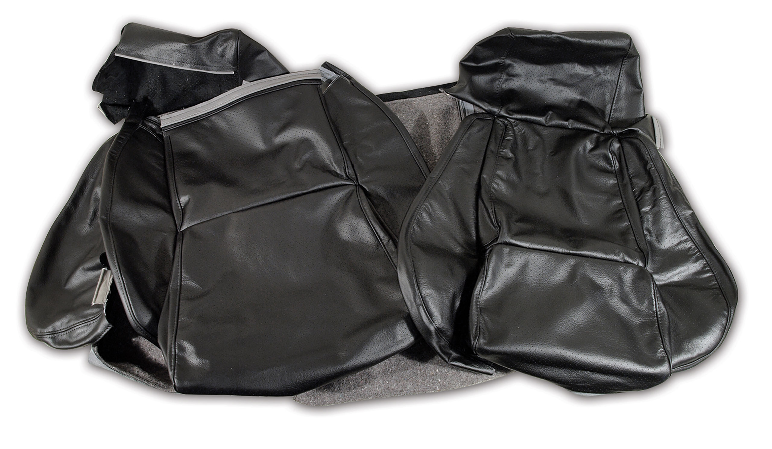 1984-1988 Corvette C4 Driver Leather Seat Covers Black Standard CA-481620