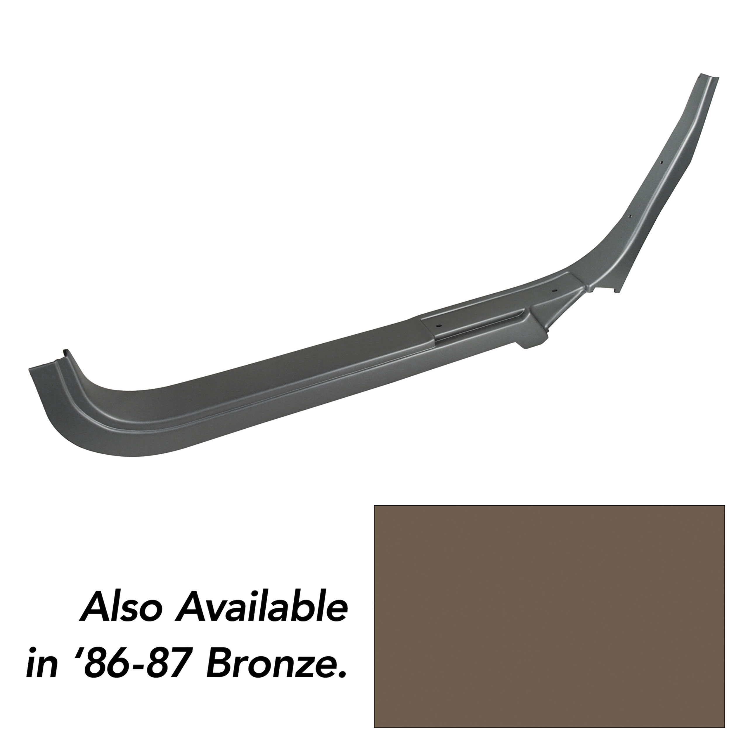 1986-1987 C4 Corvette Door Sill Bronze RH Convertible 491871