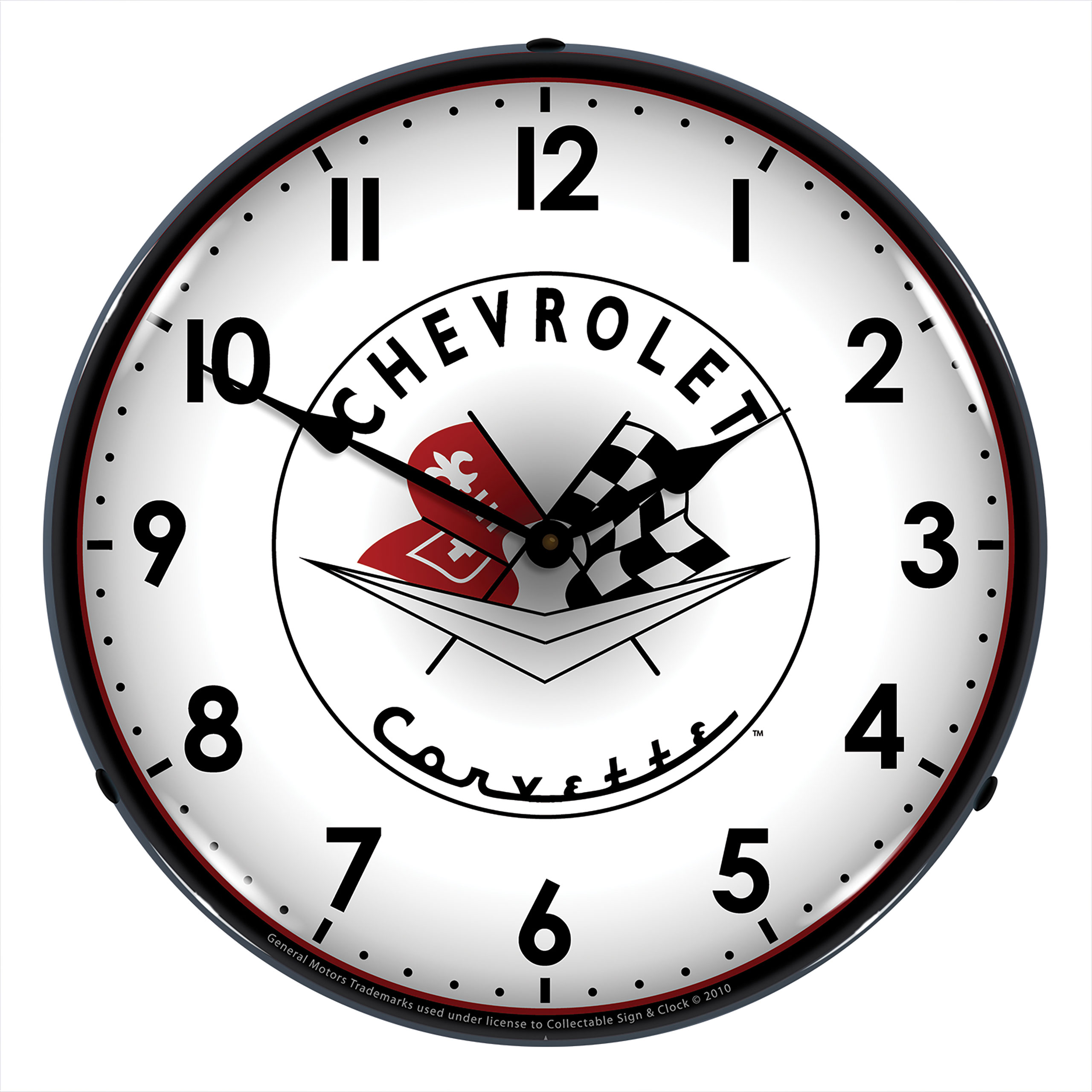 1956-1957 Corvette C1 LED Clock W/1956-57 Logo