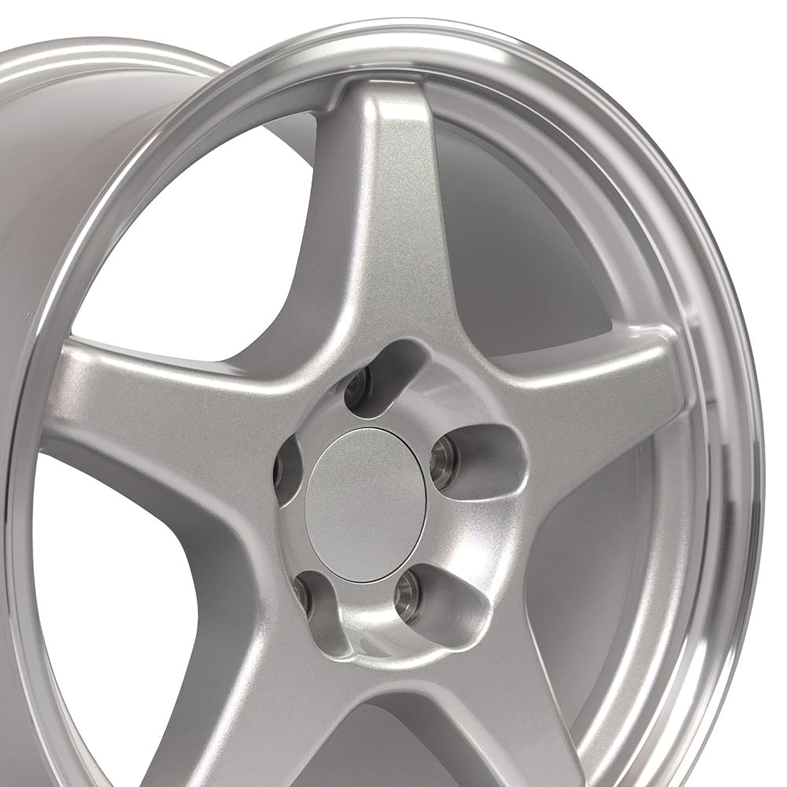 1988-1996 Corvette C4 ZR1 Style Repli Wheel Silver Machined Lip 17X11 CA-53403 