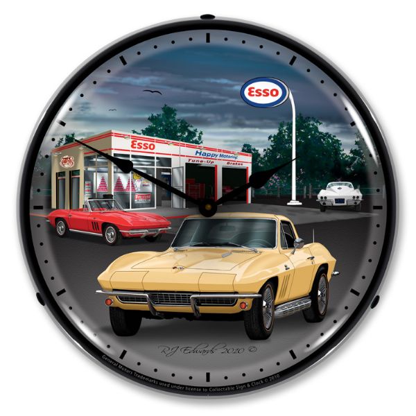 1965 Corvette C2 LED Clock- Esso Shop CA-57626 