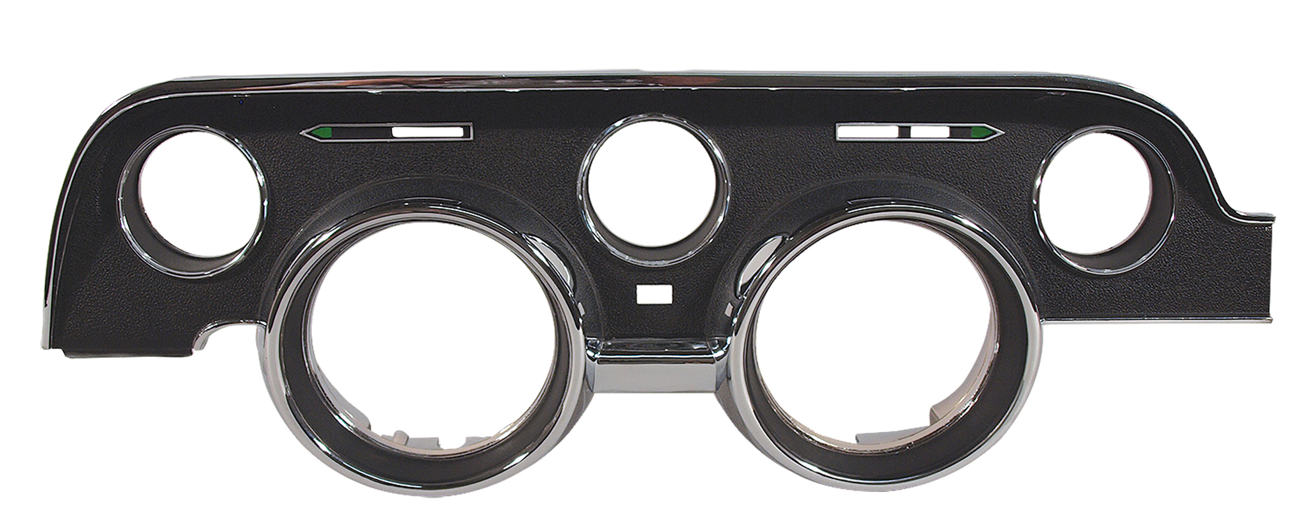 Black Instrument Cluster Bezel W/Camera Case Finish For 1968 Mustang