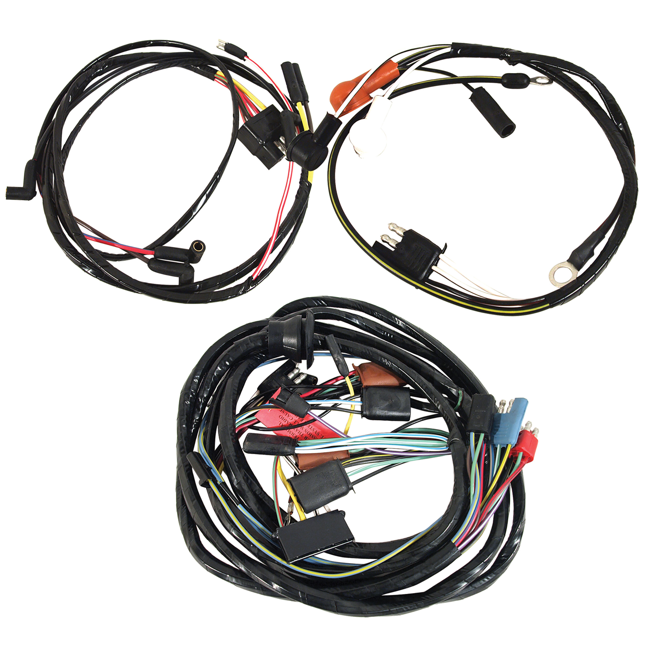 65 Mustang C2 Wiring Harness-6 Cylinder-W/Warning Lights & 2 Speed Heater Motor CA-MA14353 