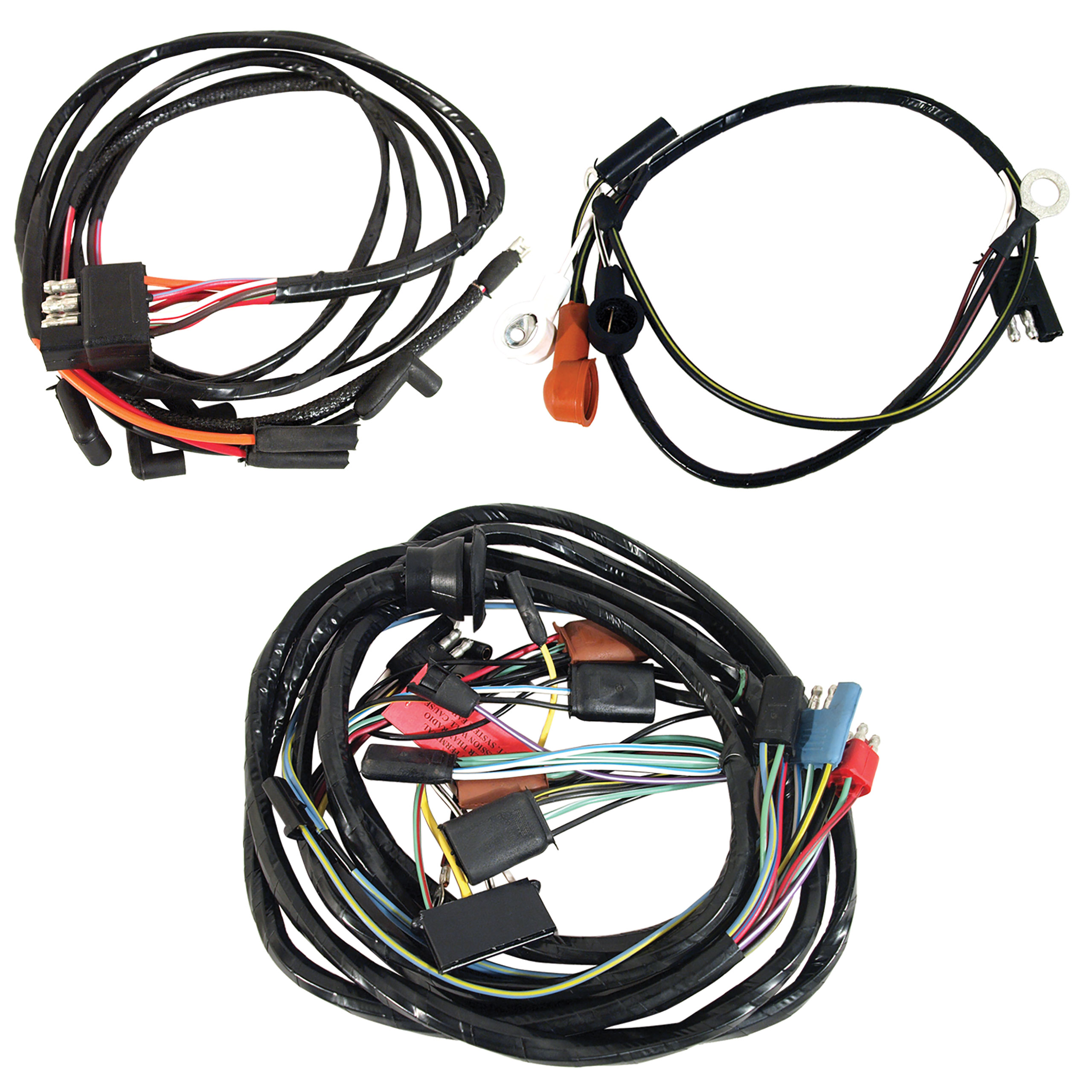 65 Mustang C2 Wiring Harness 8 Cylinder W/Warning Lights & 2 Spd Heater Motor CA-MA14364 