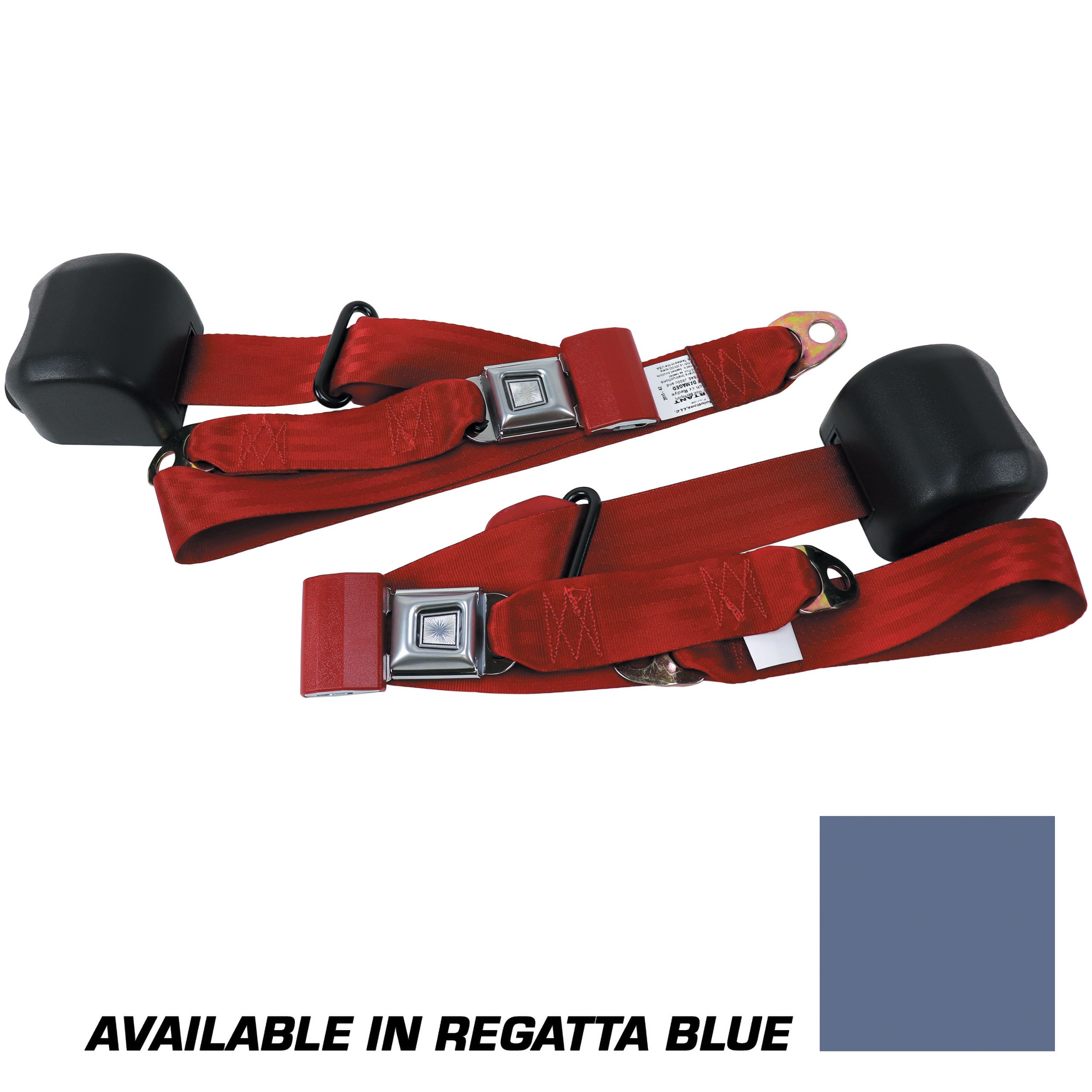 79-89 Mustang C3-C4 MA19773 Rear Lap Belts Retract Starburst Push Button Charcoal CA-MA19761 