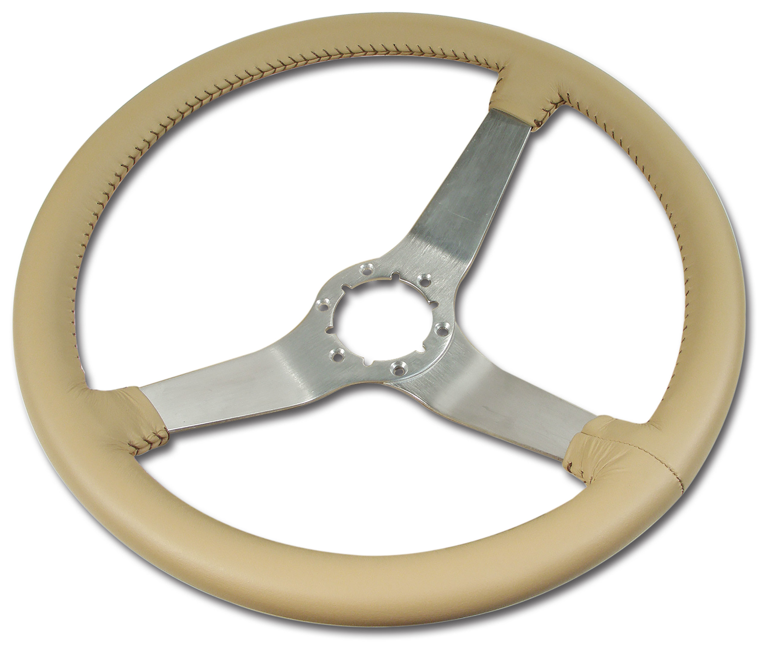 1977 Corvette C3 Steering Wheel Buckskin Leather Satin Spokes CA-X23757