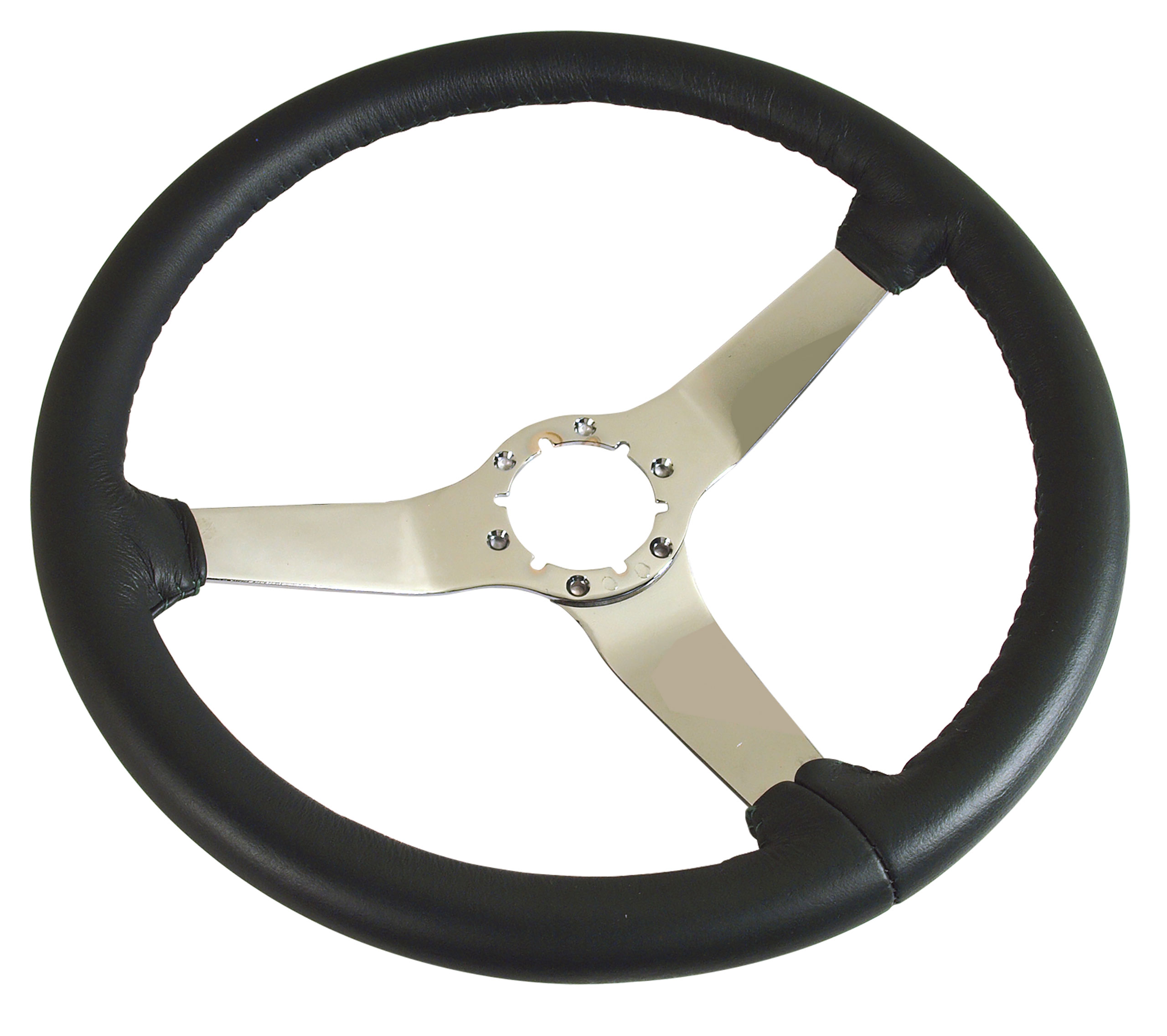 1979 Corvette C3 Steering Wheel Green Leather Chrome Spokes CA-X23814