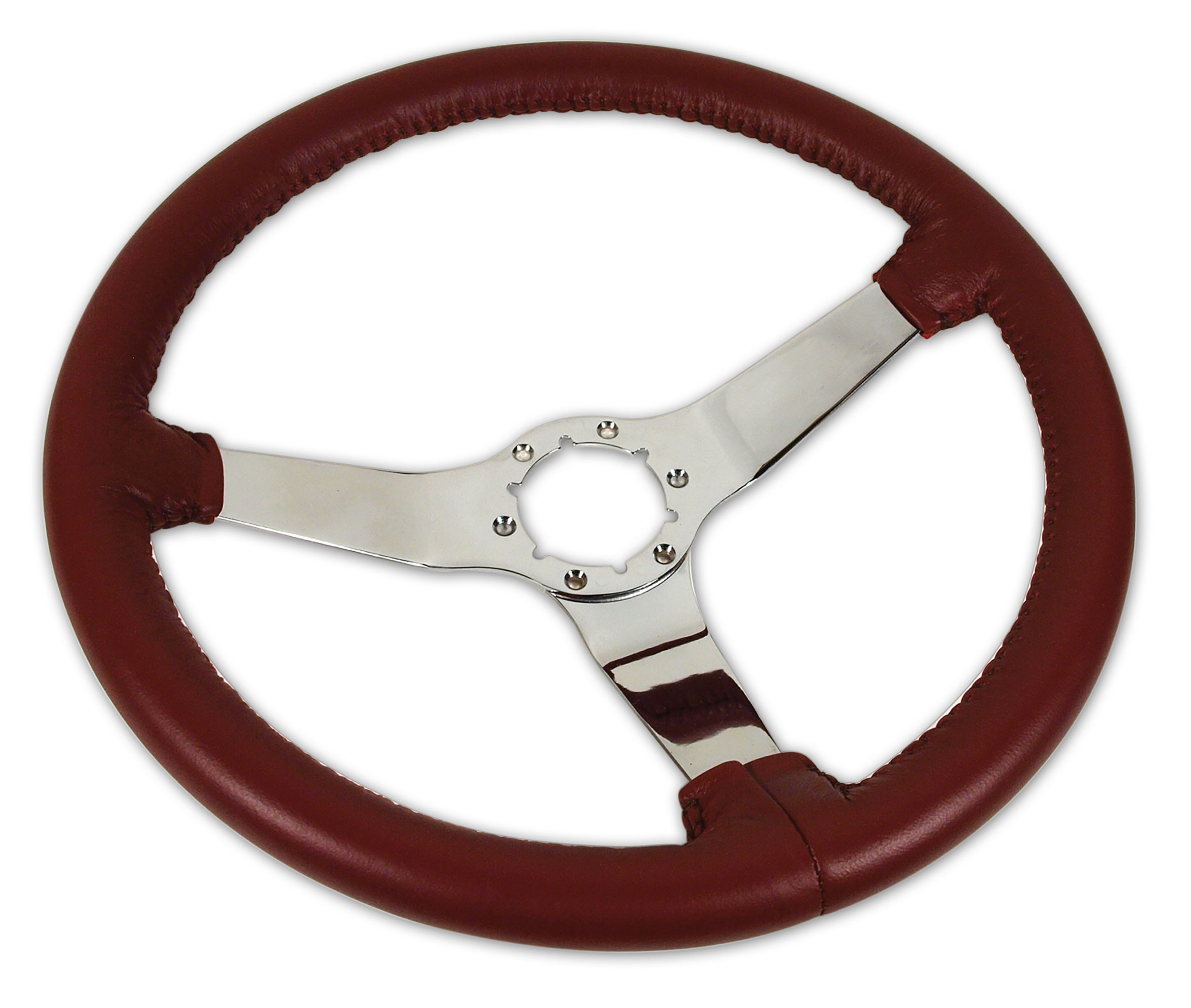 1978 Corvette C3 Steering Wheel Saffron Leather Chrome Spokes CA-X23833