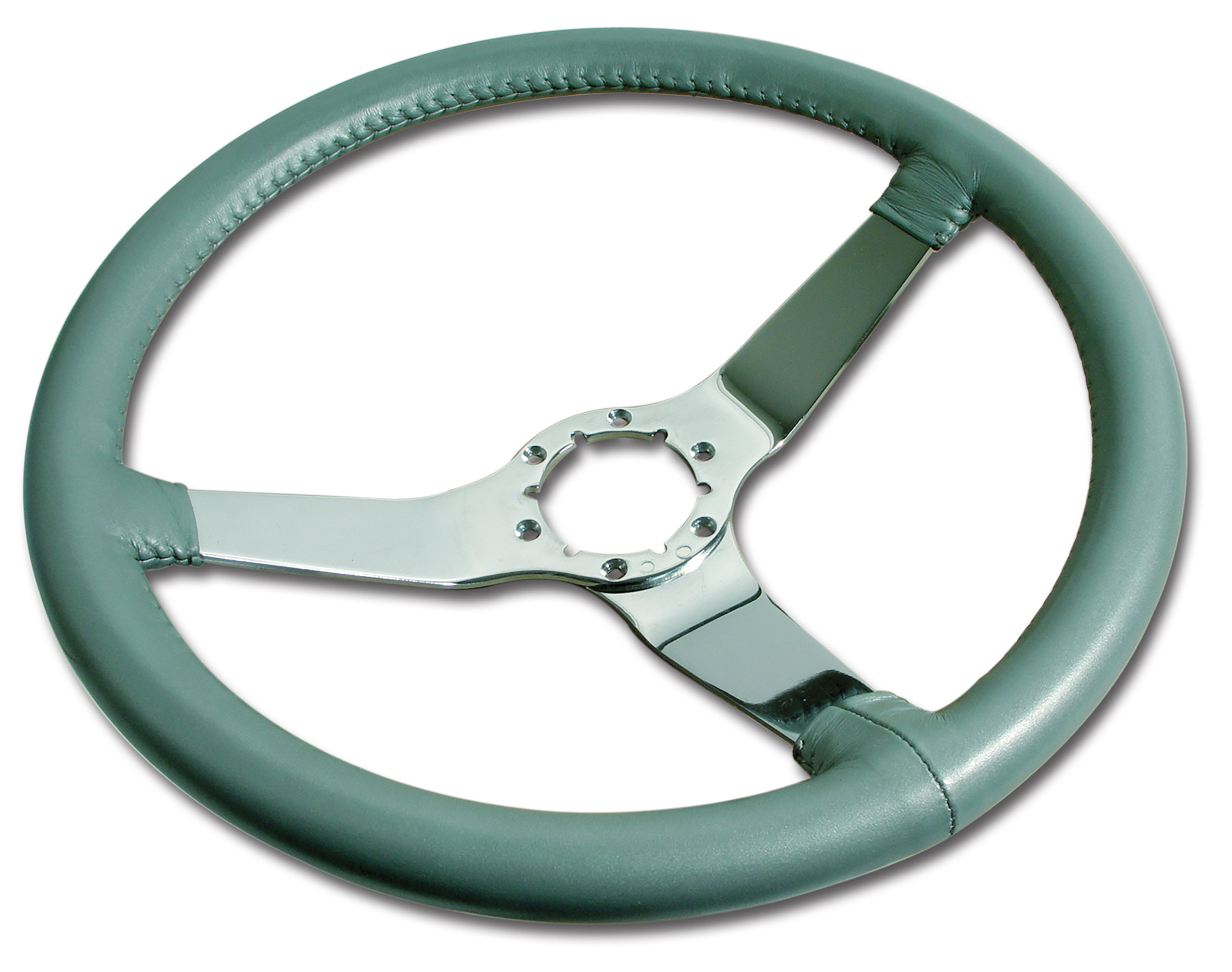 1982 Corvette C3 Steering Wheel Silvergreen Leather Chrome Spokes CA-X23859 