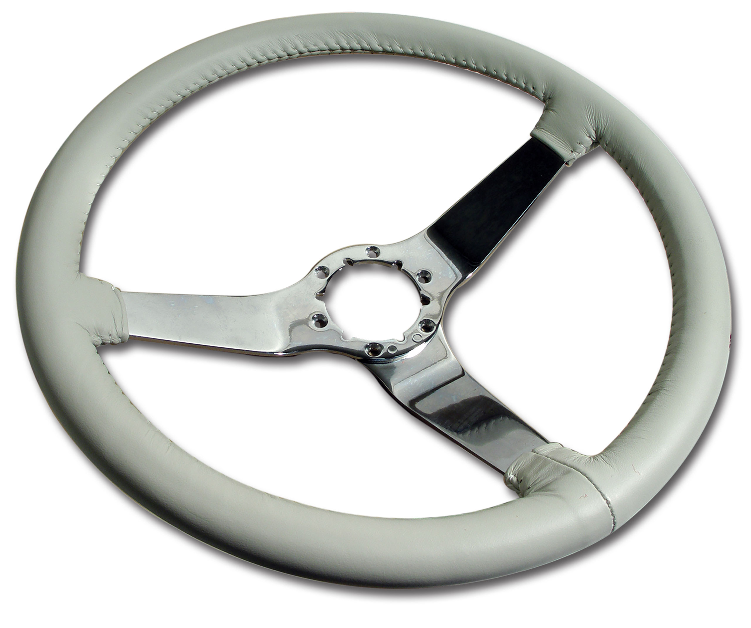 1978 Corvette C3 Steering Wheel Oyster Leather Chrome Spokes CA-X23873