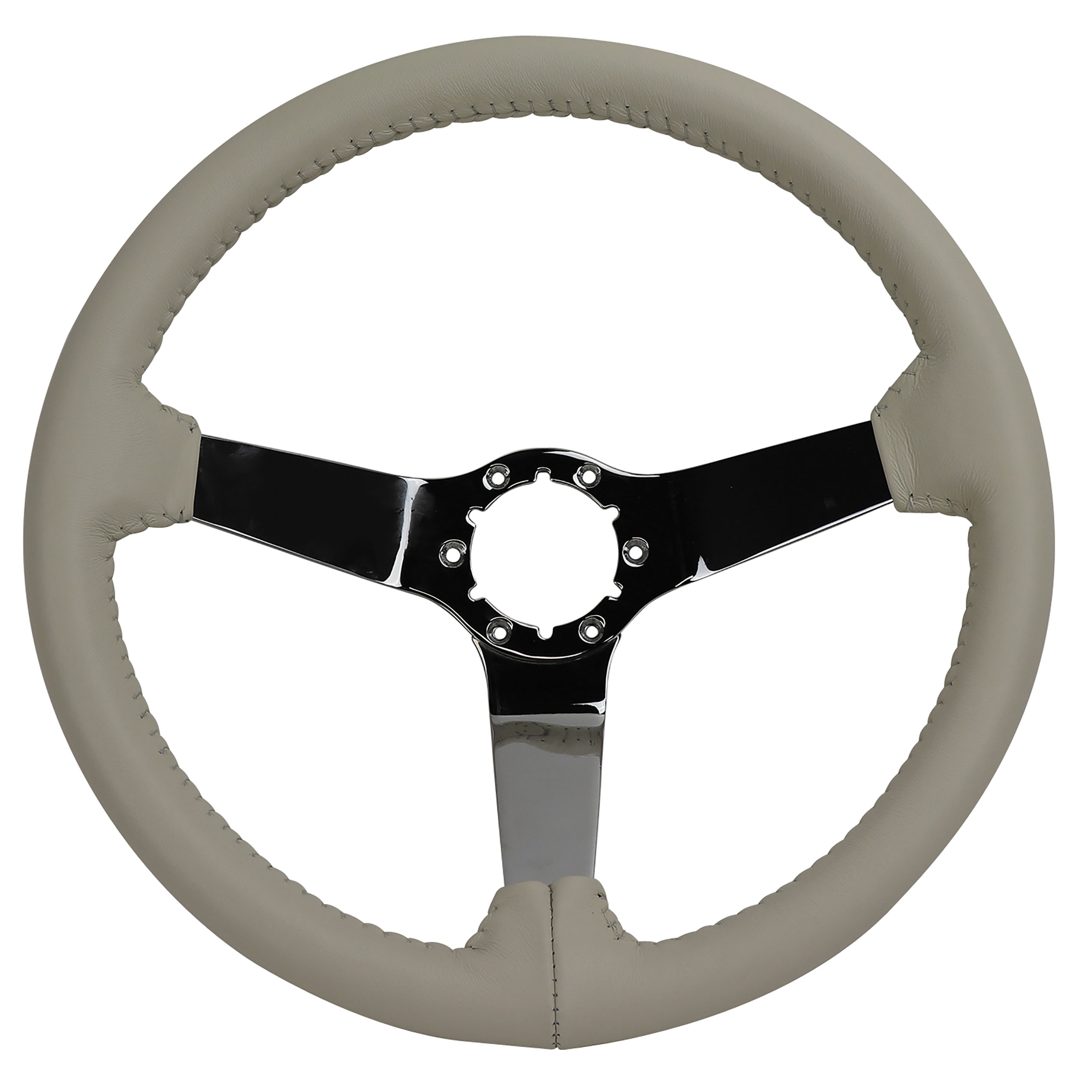 1977 Corvette C3 Steering Wheel White Leather Chrome Spokes CA-X23876 