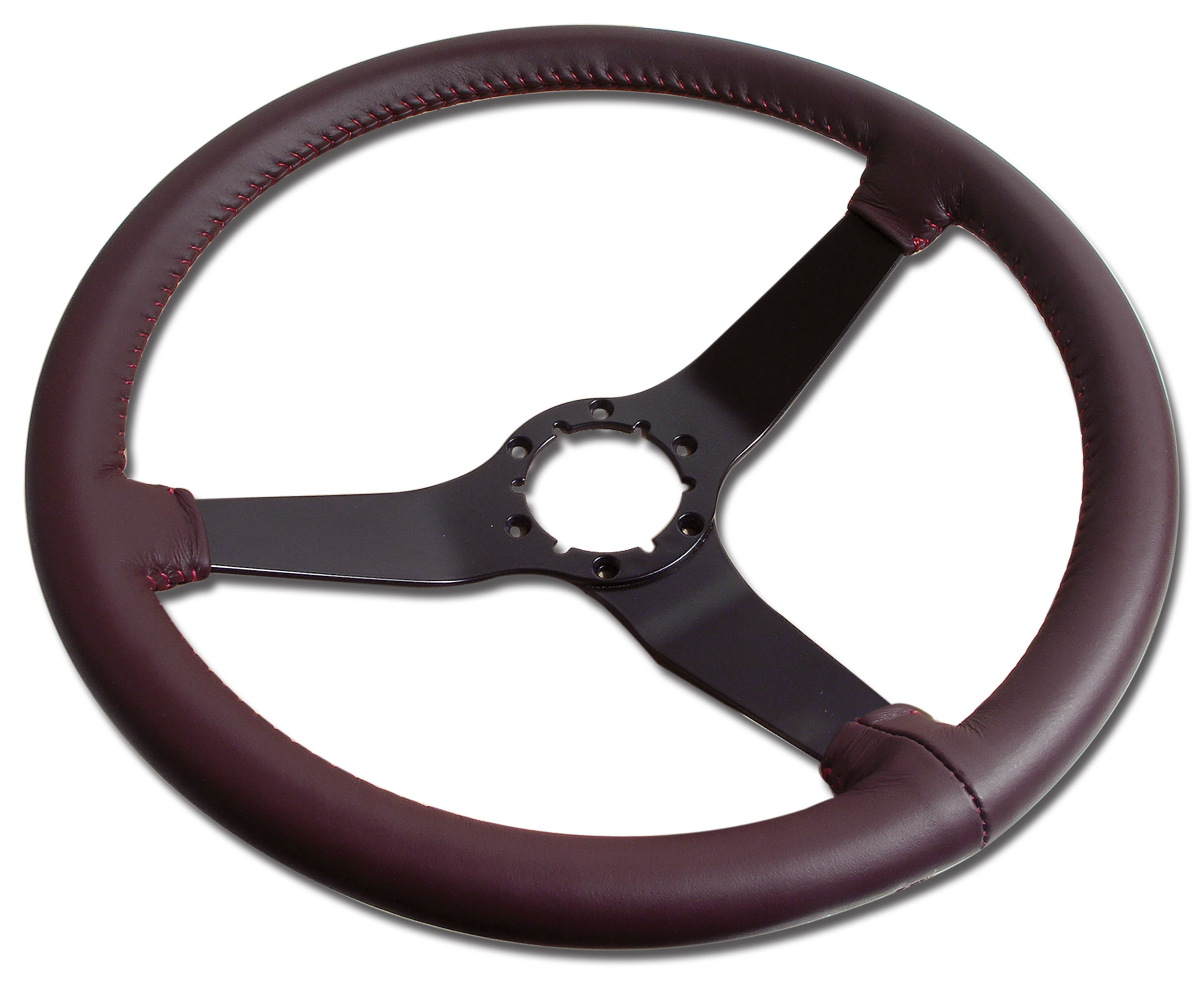 1980 Corvette C3 Steering Wheel Claret Leather Black Spokes CA-X23936 