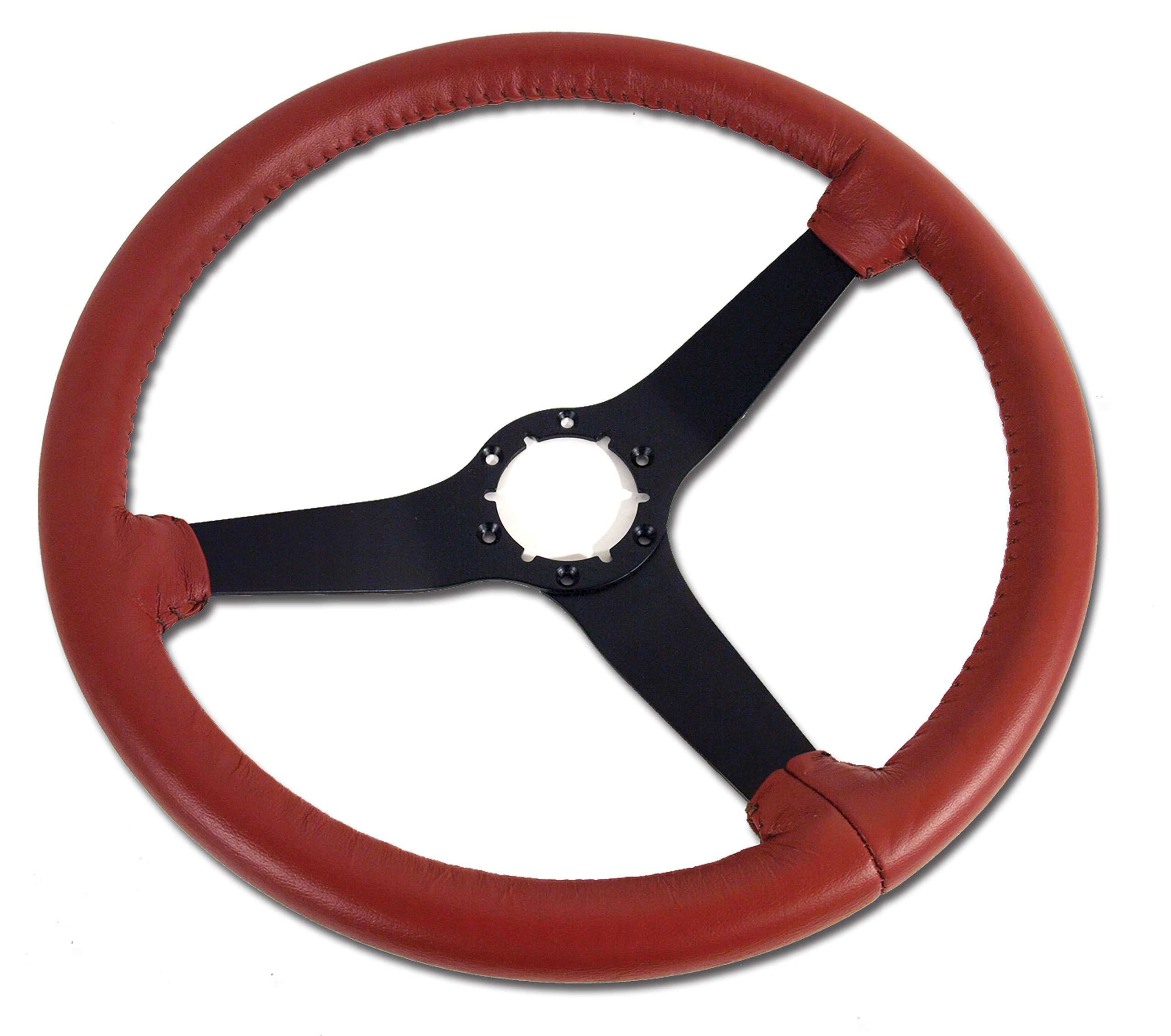 1981 Corvette C3 Steering Wheel Cinnabar Leather Black Spokes CA-X23939 