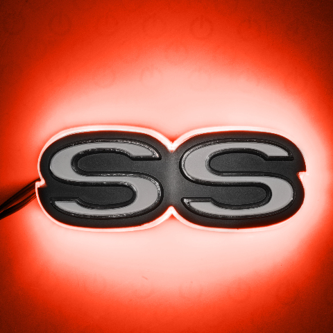 For Camaro SS Illuminated Emblem - Red Oracle