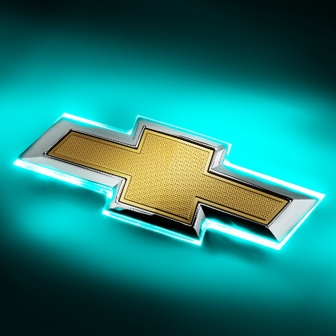 For 2016-2023 Camaro Illuminated Bowtie - Aqua Oracle