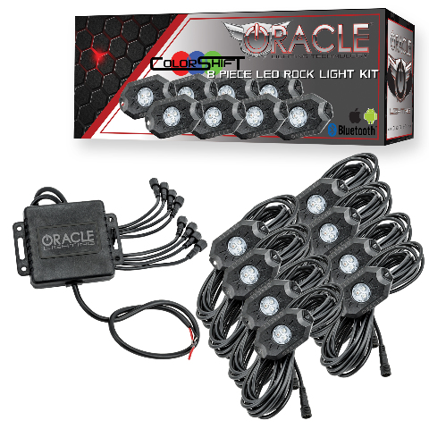 Bluetooth ColorSHIFT Underbody Rock Light Kit - 8 PCS Oracle