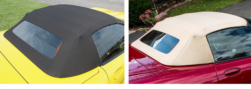 99-04 Chevy C5 Corvette Convertible Top W/ Glass & Frame (Black) 1 Small  Tear - J