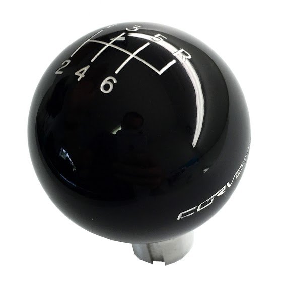 C6 Corvette Shift Knob White Shift Pattern Lettering - RPIDesigns.com