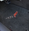 Corvette Premium Garage Floor Mat with Crossed Flags Logo - 66x 20 - –