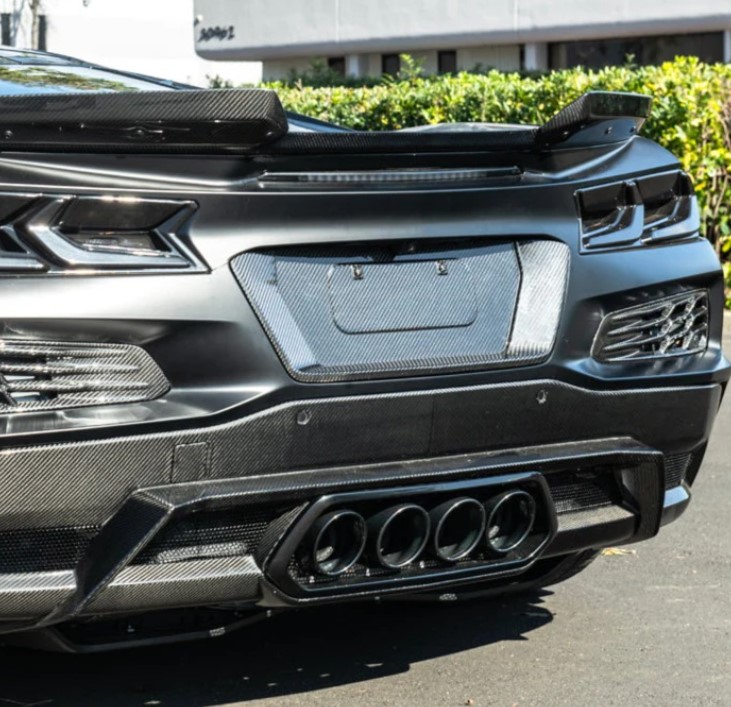 C8 Corvette Z06 Carbon Fiber License Plate Backing