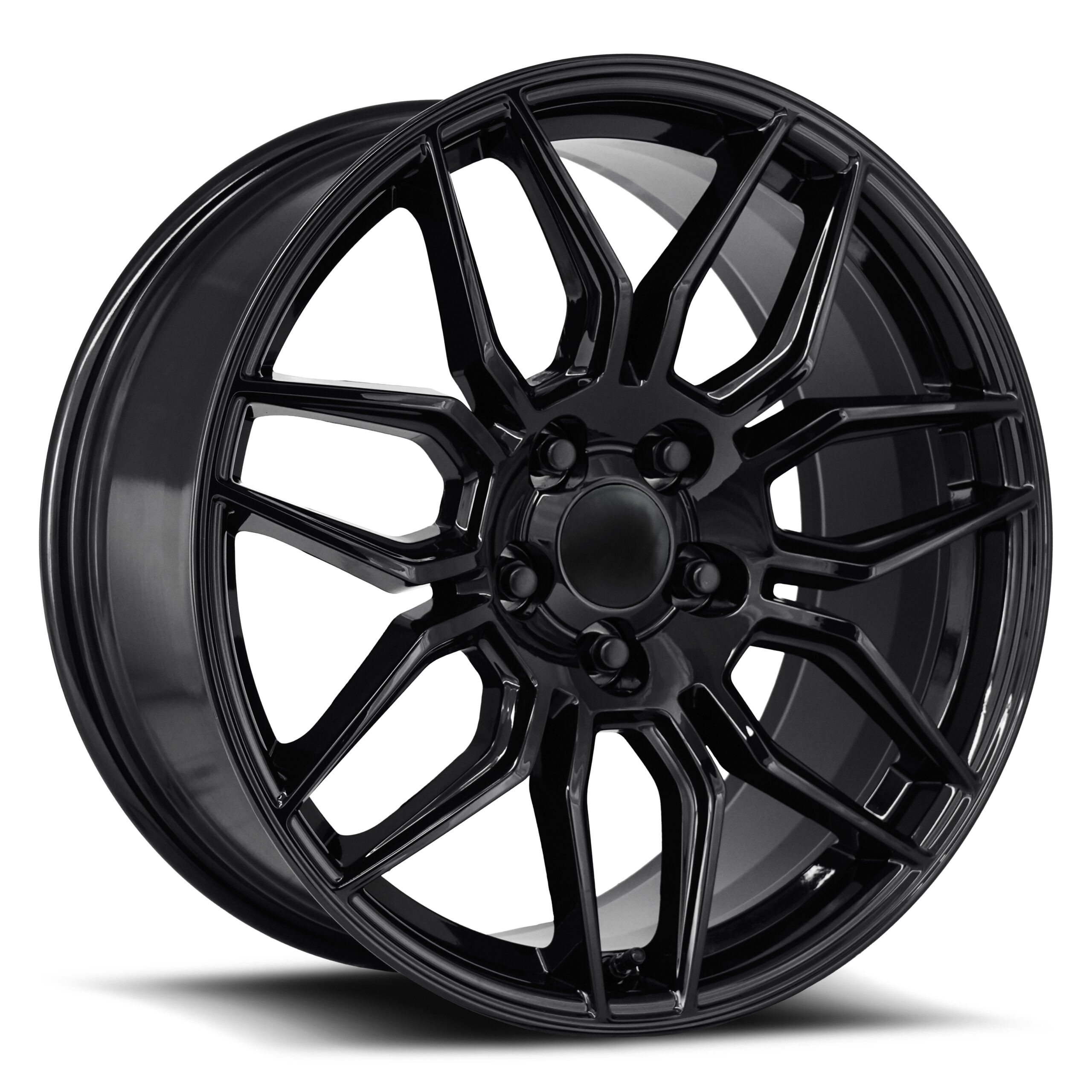 C8 Z06 Corvette Gloss Black Style Replica Wheels Package